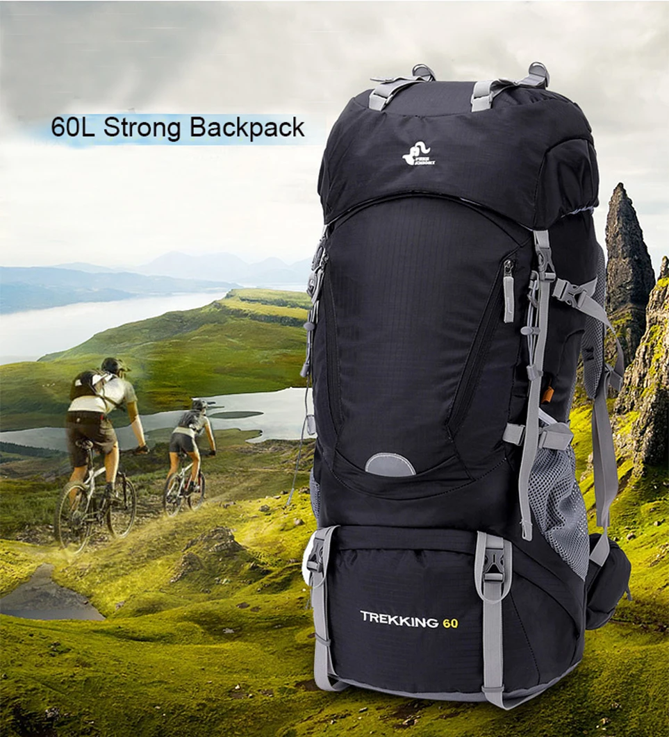 60l náilon escalada mochila saco quadro interno