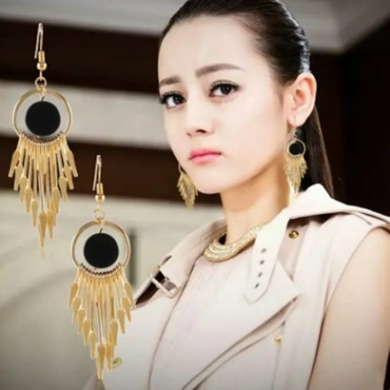 

Korean fashion jewelry personality wild tassel earrings Earings Fashion Jewelry 2018 Wedding Earrings
