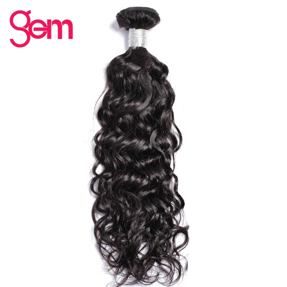 Indian Water Wave Hair 100 Human Hair Bundles Natural Color Can