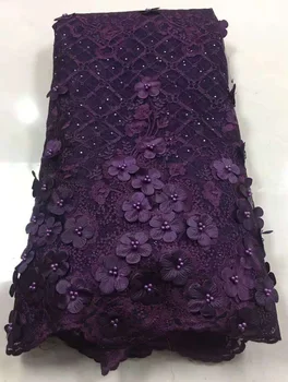 

French Net Lace Fabric 2019 Latest African Lace Fabric With Embroidery Mesh Tulle Lace Fabric High quality Nigerian Lace