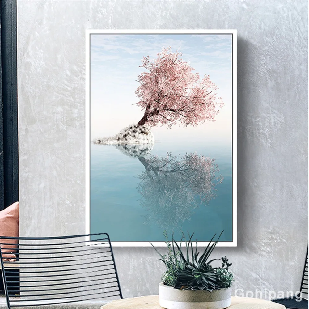 Nordic-Modern-Minimalist-Artistic-Tree-Ocean-Landscape-Canvas-Painting-Entrance-Poster-and-Prints-Wall-Pictures-for (3)