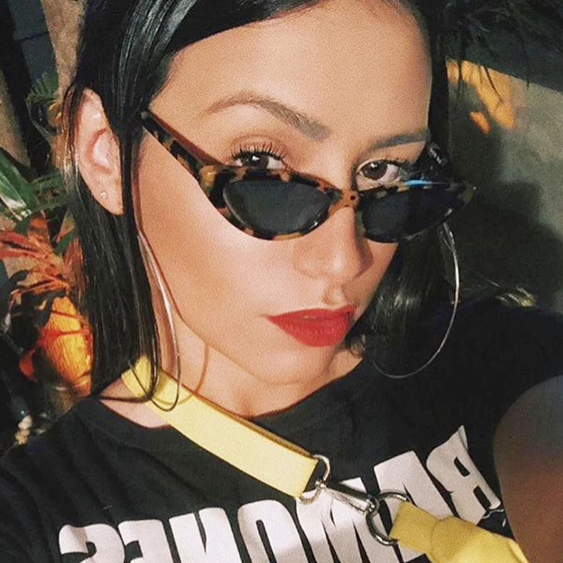 

2019 Small Size Fashion Oval Sunglasses Women Men Sunglasses Luxury Fashion Female Sun glasses Leopard Print gafas de sol mujer