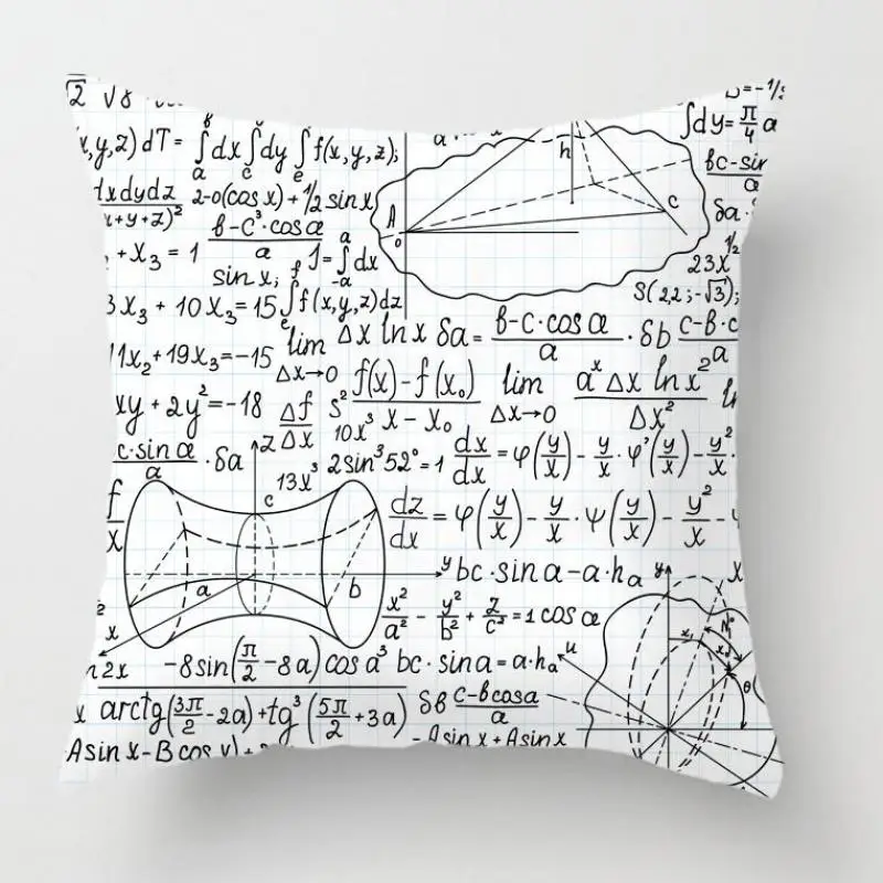 

Chemistry Pillow My Chemical Mathematical Formula Romance Geometry Function Triangle Graphics Plush Cushion For School Chair