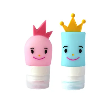 

LANYUNER 40ml Prince Princess Leak Proof Protable Silicone Travel Containers for Shampoo Conditioner Toiletries 100pcs/lot