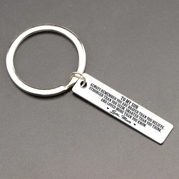 

Inspirational Keyring TO My Sun Keychain Mother's present for her son Keysholder With your mother's love