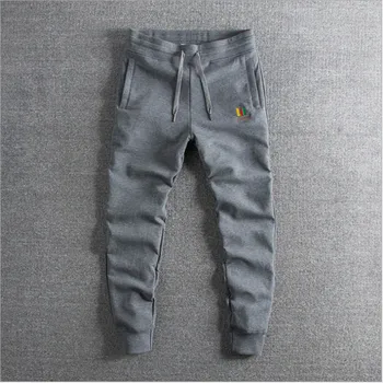 

Spring and Summer 2019 New Water-washed Cotton Bomb Embroidery Pants Foreign Trade Men's Leisure Guard Pants on sale