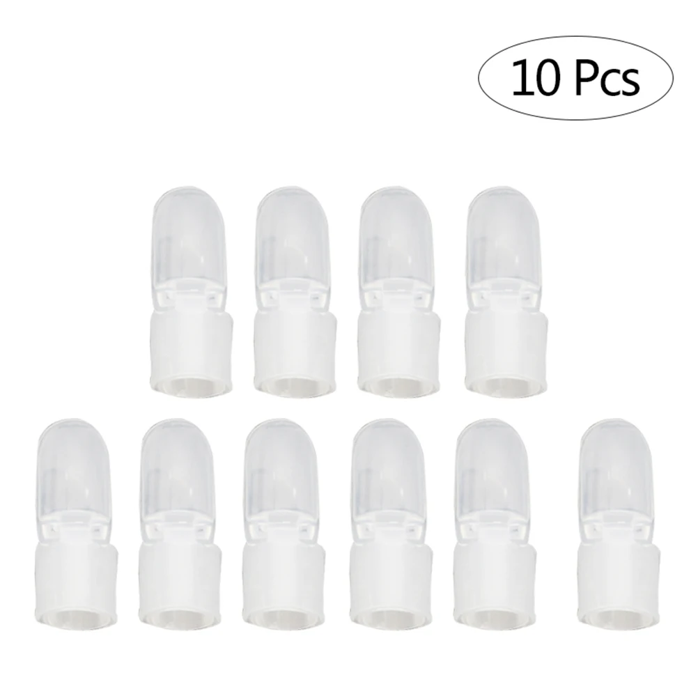 

ETEREAUTY 10pcs Transparent Manicure Finger Nail Art Design Tips Cover Polish Shield Protector Clip Cap Armor DIY Tools