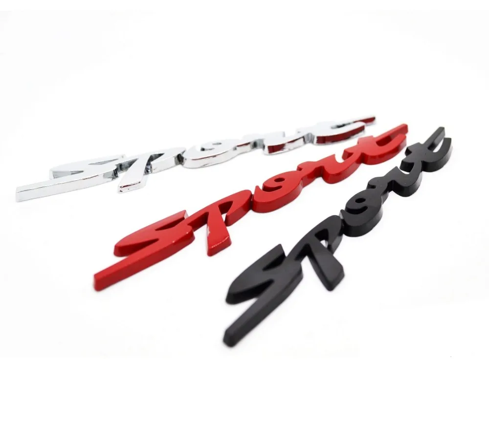 Sport Chrome Emblem Car Badge Sticker Racing FRONT DOOR SIDE 3D LOGO