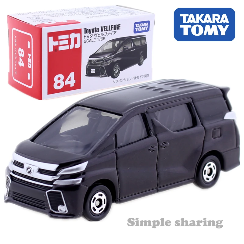 Takara Tomy Tomica № 84 Toyota Vellfire мир 1: 65 escala автомобиль игрушка сплава литья под давлением, набор миниатюрной модели милый детский комбинезон с