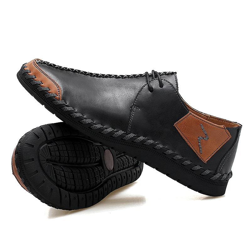 Мужская повседневная обувь; мужские деловые туфли-мокасины ручной работы из натуральной кожи; удобные мужские мокасины для вождения; большие размеры 38-47
