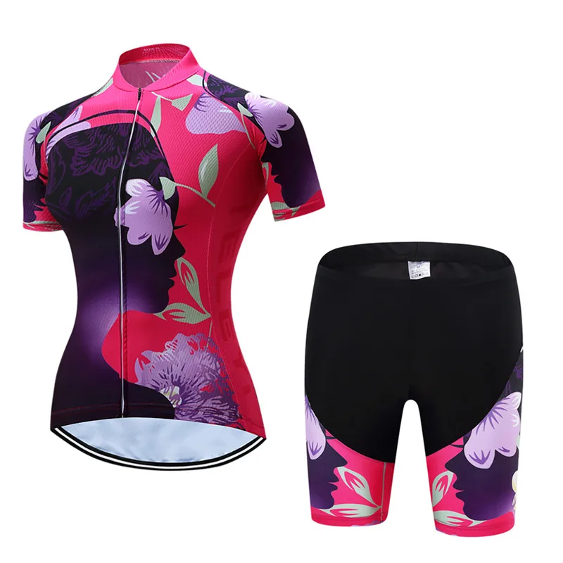 Teleyi Women's Cycling Jersey Sets Summer MTB Bike Jersey Clothes