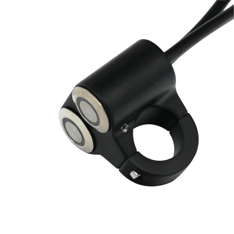 Tanie LMoDri 22mm kierownica przełączniki motocyklowe ATV skuter reflektor Hazard hamulec włącznik światła przeciwmgielnego ON OFF aluminium ze wskaźnikiem DIY