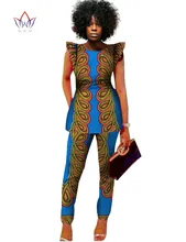 Dashiki Women 2 Piece Pants Sets Afrikaanse Jurken 2 Piece Outfits Pants Women African Outfits Brand Clothing Plus Size BRWWY517