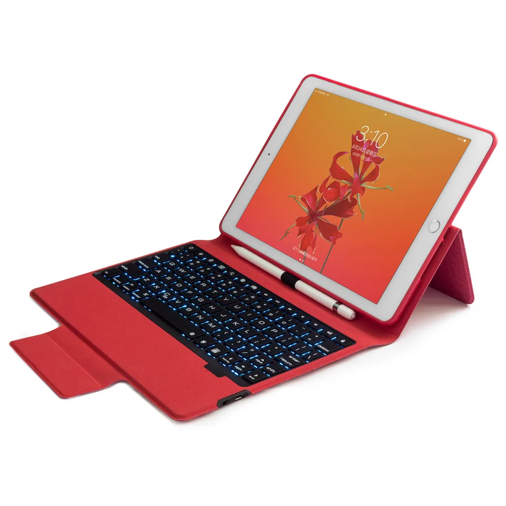 Для iPad 9 7 2018 умный беспроводной Bluetooth Русская/испанская клавиатура Чехол