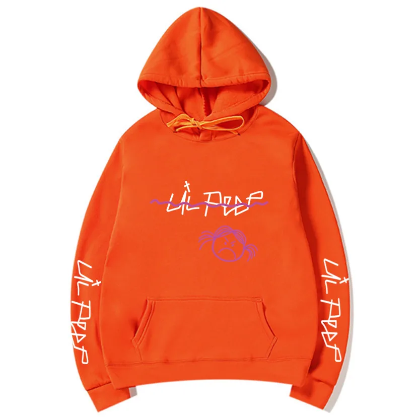 Orange 70 Lil Peep/толстовки с капюшоном Love lil. peep, мужские свитшоты, пуловер с капюшоном, свитшоты для мужчин/женщин, sudaderas cry, Детская уличная толстовка с капюшоном для мужчин - Цвет: Orange 70