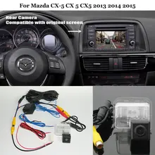 Yeshibation câmera de visão traseira para mazda CX-5 cx 5 cx5 2013 2014-back up conjuntos de câmera reversa rca & tela original compatível