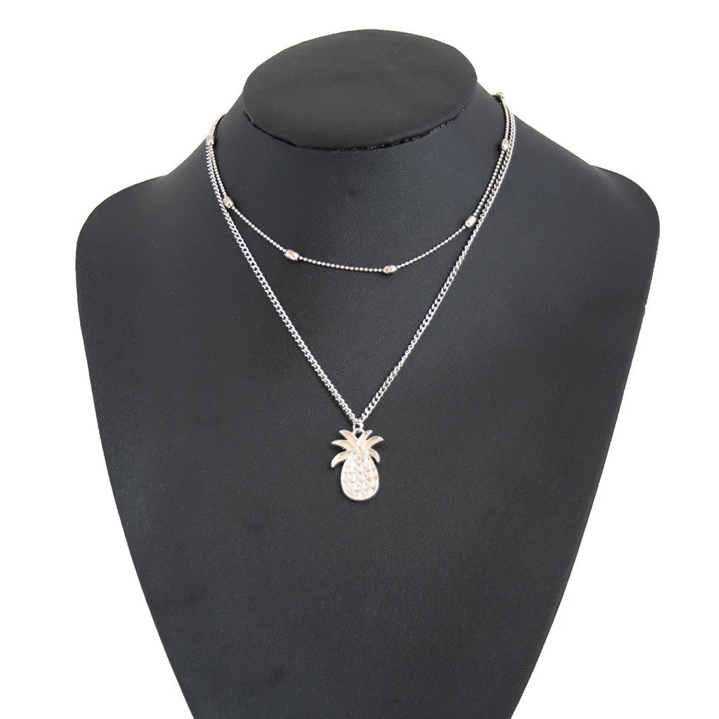 Женское богемное многослойное ожерелье из бисера в европейском и американском стиле, ожерелье с ананасом, ювелирные изделия, стильное дикое ожерелье, подарок для друга z0508