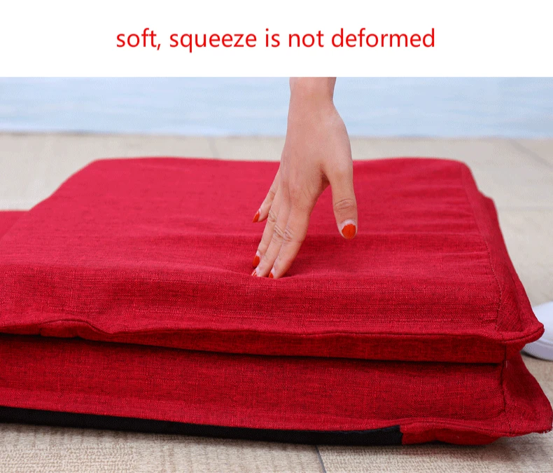 High quality extended backrest lazy sofa folding sofa bed Japanese tatami backrest chair 5 steps adjustable Linen fabric seat