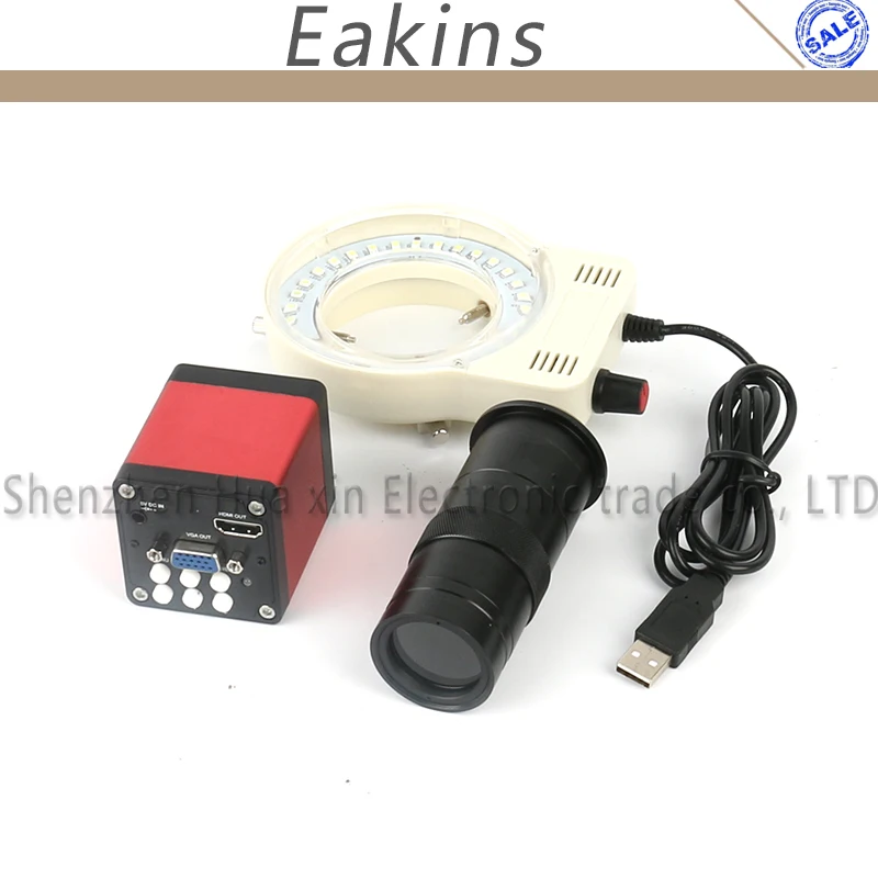 13MP 1/3 &quotCMOS промышленный микроскоп камера HDMI VGA 720P + 100X C Mount объектив 48 LED SMD USB
