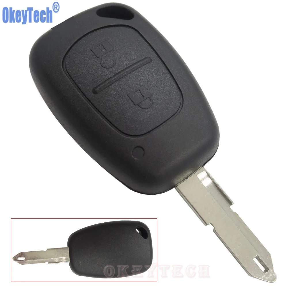 OkeyTech Car-Styling 2 Buttons Remote Key Case Fob Replacement Empty Key Shell For Renault Traffic Master Vivaro Movano Kangoo