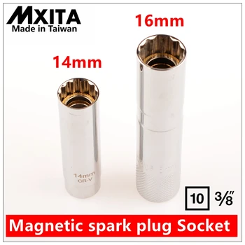 

MXITA 14mm 16mm Spark Plug Socket Magnetic Removal Tool 3/8" Drive For BMW For Nisan Mini 2017
