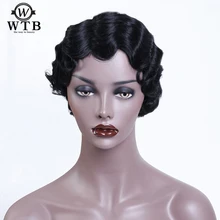 WTB афроамериканские парики Короткие вьющиеся синтетические парики для черных женщин термостойкие волосы