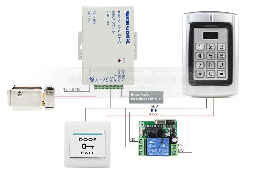 DIYSECUR RFID 125 кГц ID Пароль металлическая клавиатура управление доступом безопасности системы комплект + электрический замок Mangetic замок