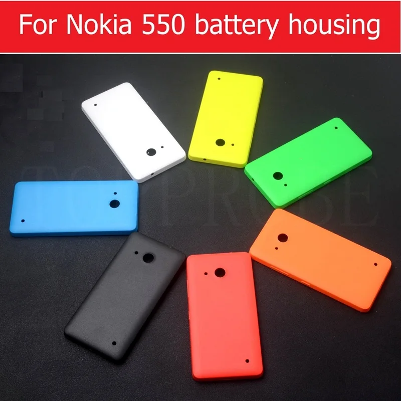

Best quality Rear battery door housing for Microsoft lumia 550 back cover For nokia 550 rear cover back case + 1pcs screen film