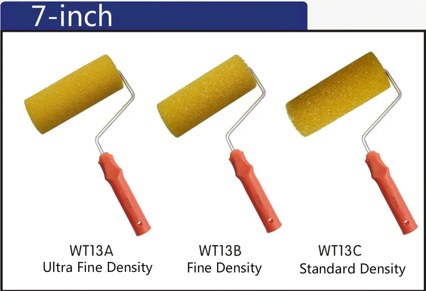 Ролик текстуры 8 дюймов WT12A Желтый губка валиком инструмент краски, кисть, валик интерьера и экстерьера art ворсом инструмент