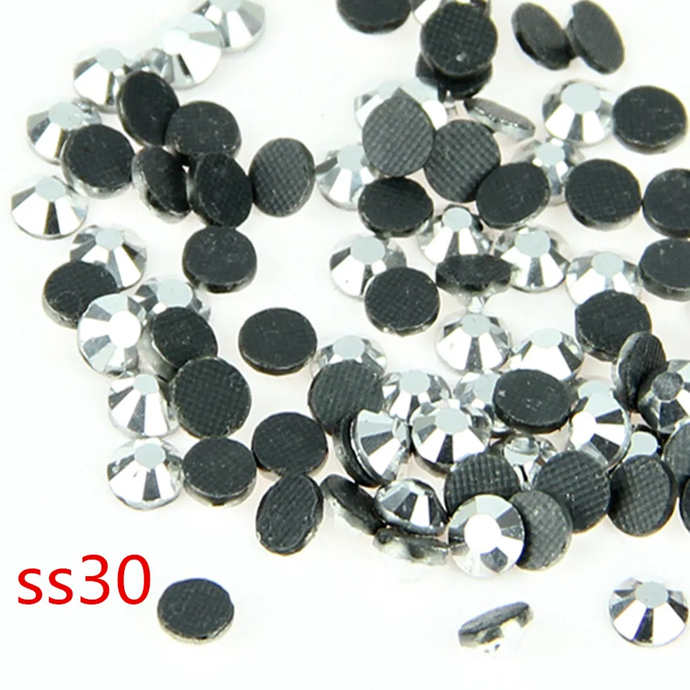 40 Gross Rhinestones SS30 Silver Hematite Flatback And Hot fix Crystals