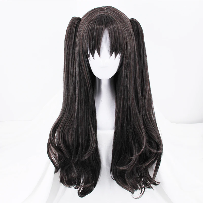 Tohsaka Рин парик Fate Grand заказ косплей Stay Night Косплей волосы черные длинные волнистые