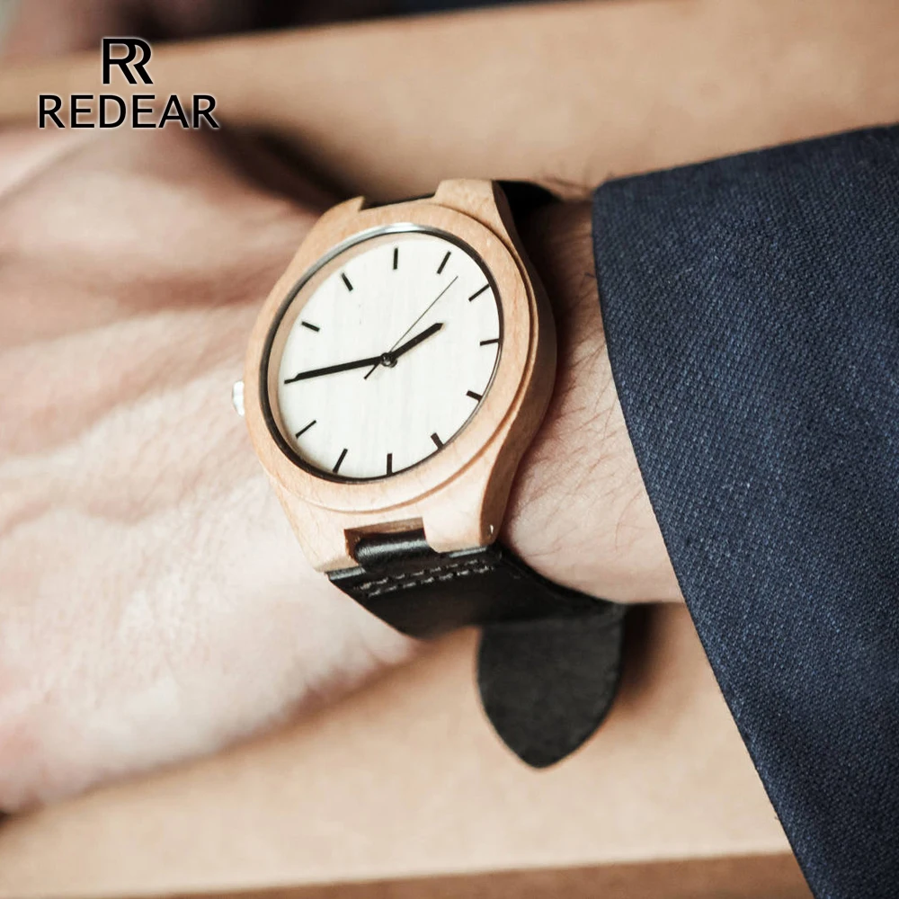 Dropshipping Without Logo Maple Wooden Watches for Men Simple Fitness