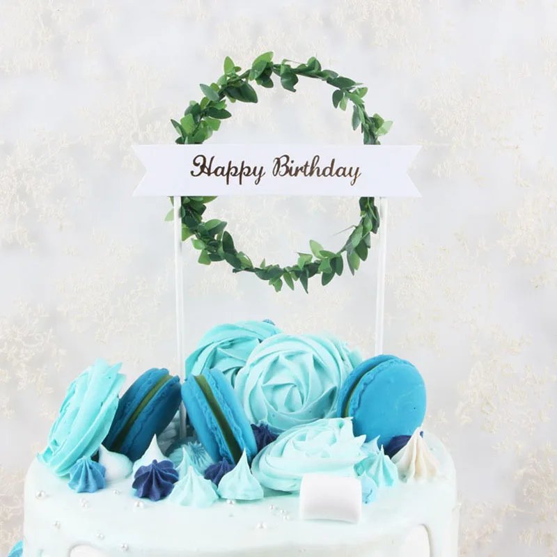 INS стиль торт Топпер С Днем Рождения сладкая любовь украшения для свадебного торта День рождения торт Кекс Топпер день рождения - Цвет: BT06