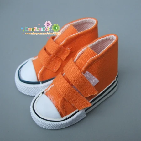 Кукла обувь холст мини-игрушка обувь для 16 дюймов кукла Шэрон текстильная ткань DIY кукла Sneackers - Цвет: orange B