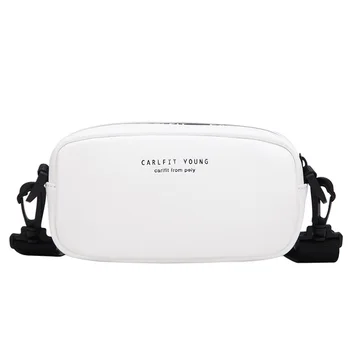 

New letter wide shoulder strap fashion leather shoulder slung bag