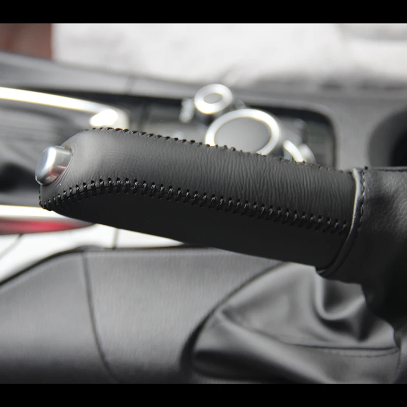 Рукоятки ручного тормоза из натуральной кожи для Mazda Axela, покрытие из натуральной кожи на ручном тормозе, аксессуары для автомобиля, интерьер