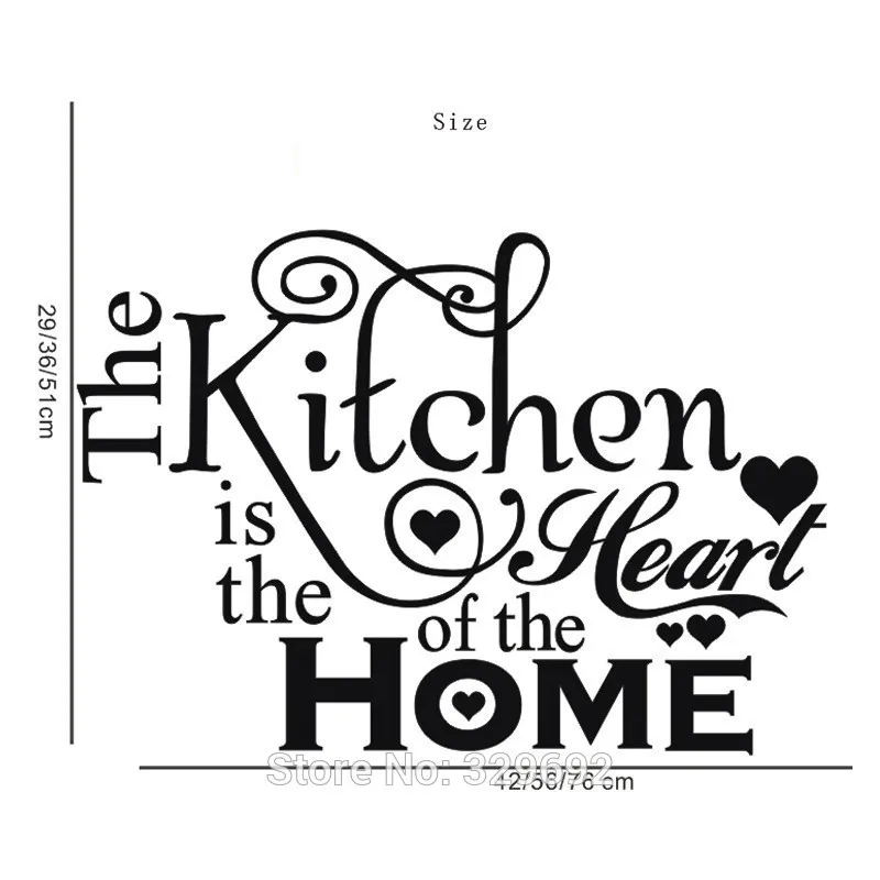 Kitchen House of Love Vinyl Wall Sticker Home Decor Stikers For Wall Decoration Kitchen Wall Stickers DIY
