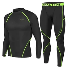 Новое издание Take Five мужской компрессионный облегающий Длинный топ и брюки наборы-009-507