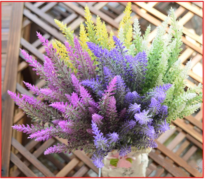 

Artificial flowers are lavender hair pastoral style decoration flowers wedding flower immortal Purple Lavender Silk Flowers