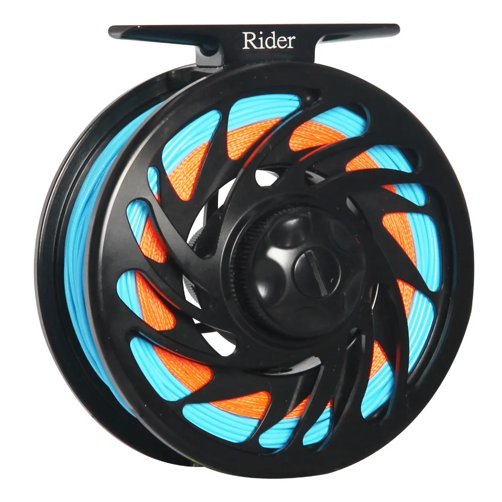 cnc-machined-aluminum-fly-fishing-reel-large-arbor-left-and-right-handed-changeable-disc-drag-system-black-color-fly-reel-combo