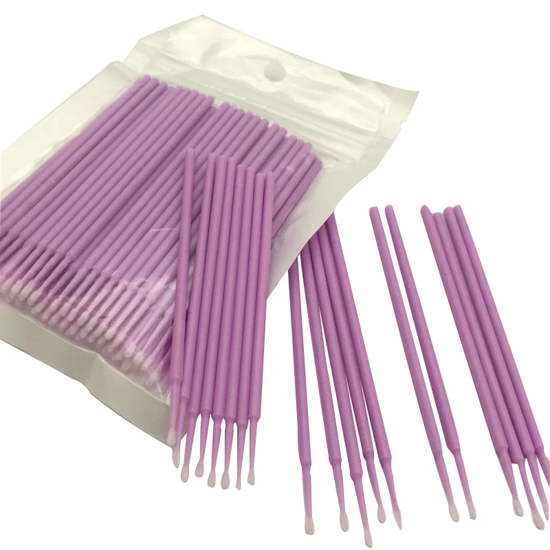 

100pcs / Lot Durable Mini Disposable Cotton Swab Personal Applicator Mascara Brush Women