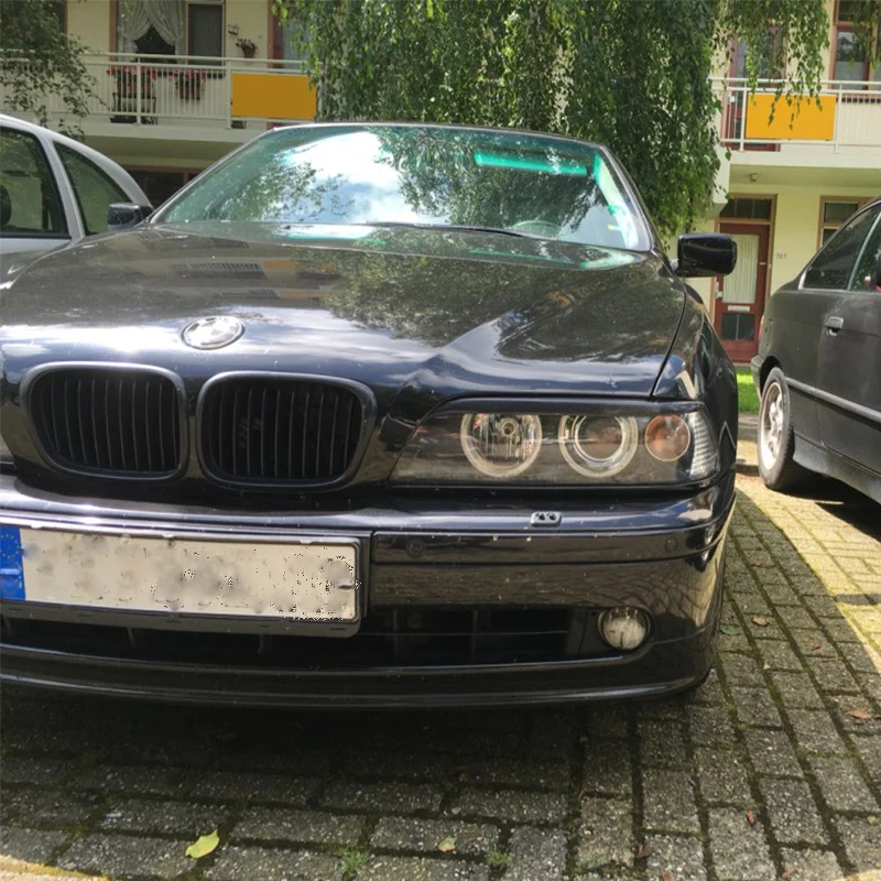 For BMW E39 525I 528I 530I 540I M5 Carbon Fiber Headlight Eyebrows Eyelids 1998-2003 high quality carbon fiber decoration headlight eyelids eyebrows cover trim 2pcs fit for nissan 350z z33 coupe 2003 2008