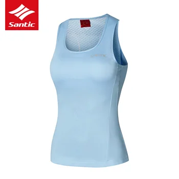 

Santic Women black Cycling Jersey Sleeveless Breathable Summer Cycling Clothing Downhill Cycle Bike Jersey Chaleco Ciclismo