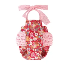 Новинка года; летние комбинезоны для маленьких девочек; Детские шорты с цветочным принтом для девочек; кружевная одежда с рюшами; Princee