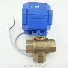 10 шт. 3-ходовый исполнительный механизм клапана с моторным шариком DN15(уменьшить Порты и разъёмы), электрический шаровой кран для малышей с рисунком персонажей из Порты и разъёмы) моторизованный шаровой клапан
