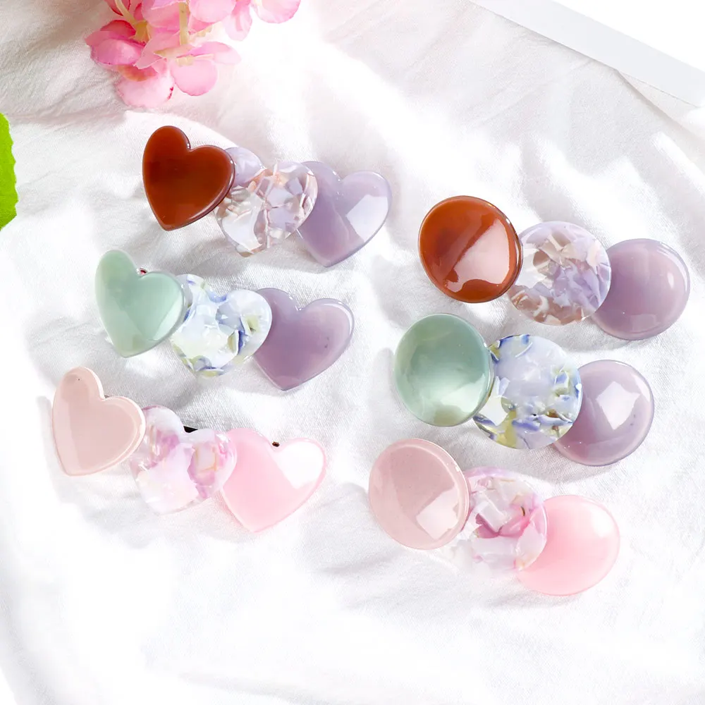 1 шт. элегантный студенческий держатель для пружина из листовой стали детские заколки принадлежности для волос для девочки Любовь зажим для волос сердце аксессуары