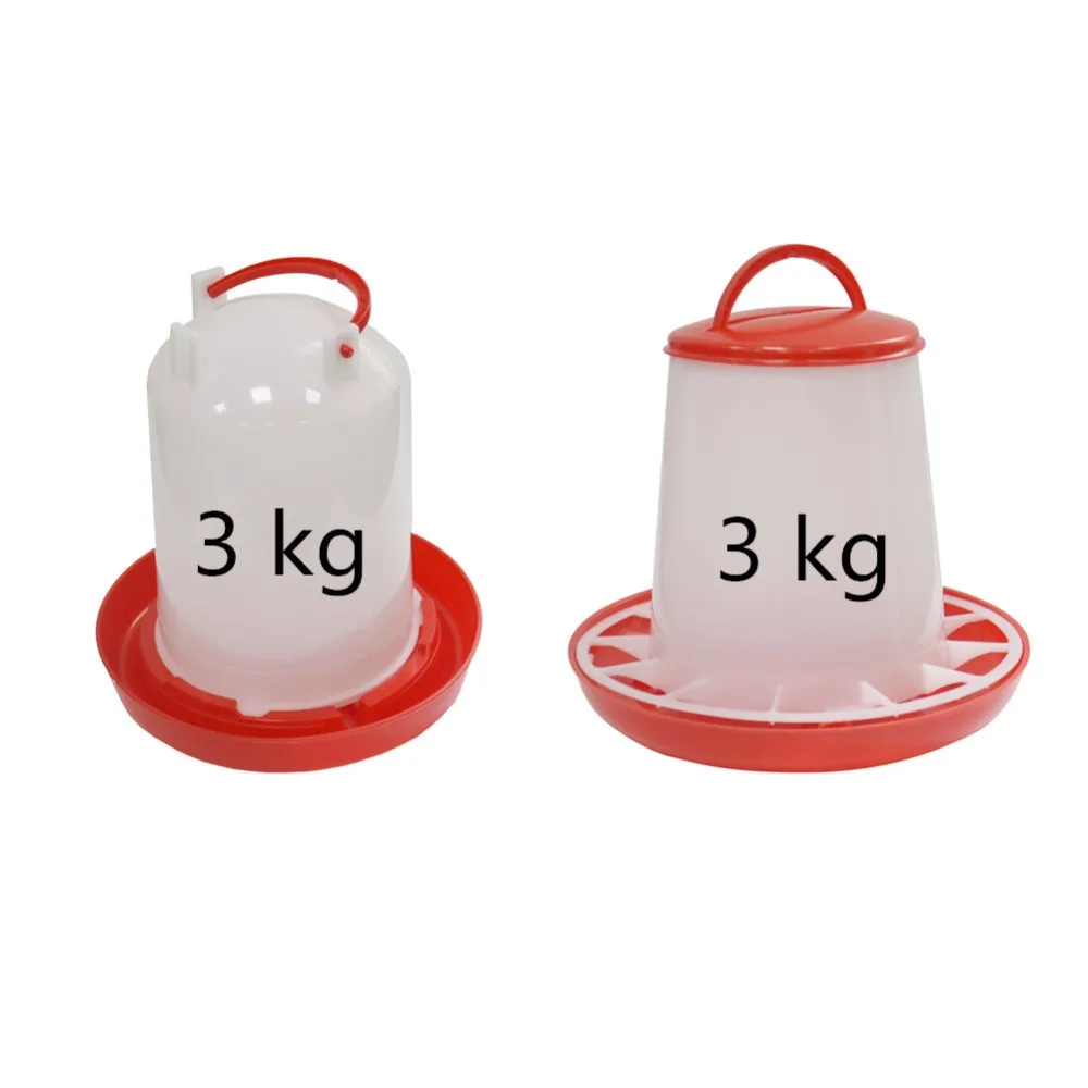 3 kg Poultry Feeding bucket, Automatic drink kettle Chicken drinking fountain Chicken coop Feeding Devices Feeder 1 Pc
