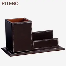 PITEBO деревянный struction Настольный карандаш ручка box держатель чехол с карты Стенд Канцелярские Организатор Коробка для хранения контейнер