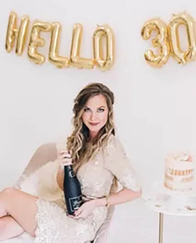 

1set Rose Gold Hello 30 Foil Balloons Happy 30th Birthday Party Decor 30 Years Old Number Balloon Balls Inflatable Air Globos