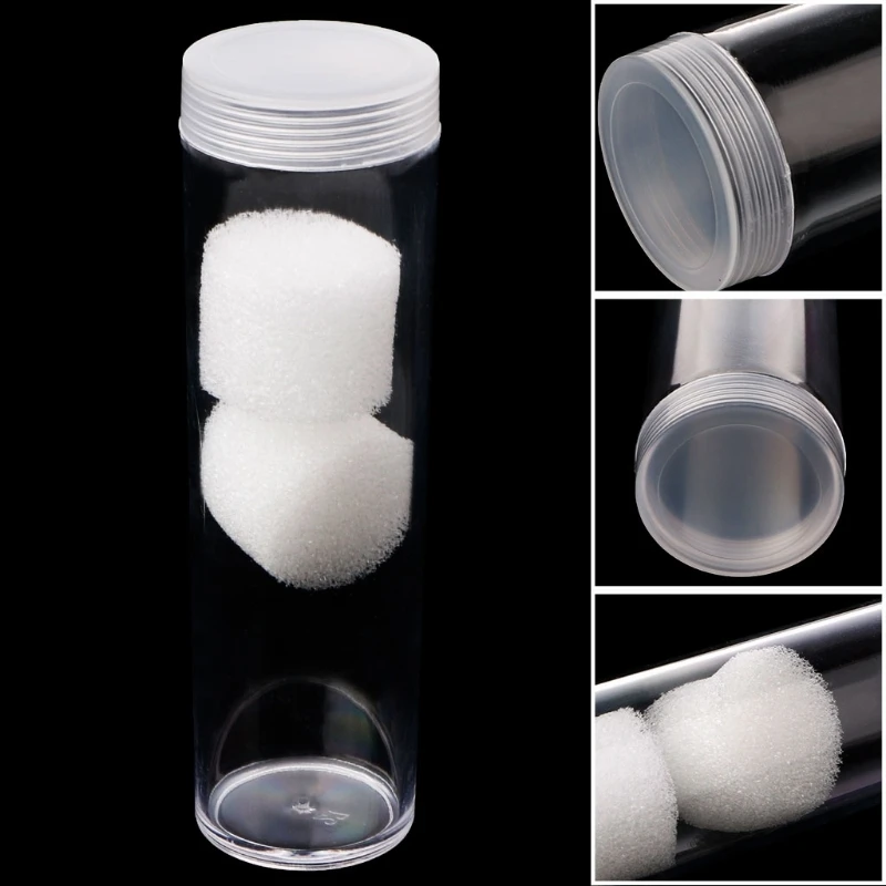 27mm Transparent Plastic Coins Storage Tube Coins Collect Protect